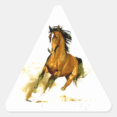 Freedom _ Running Horse Triangle Sticker