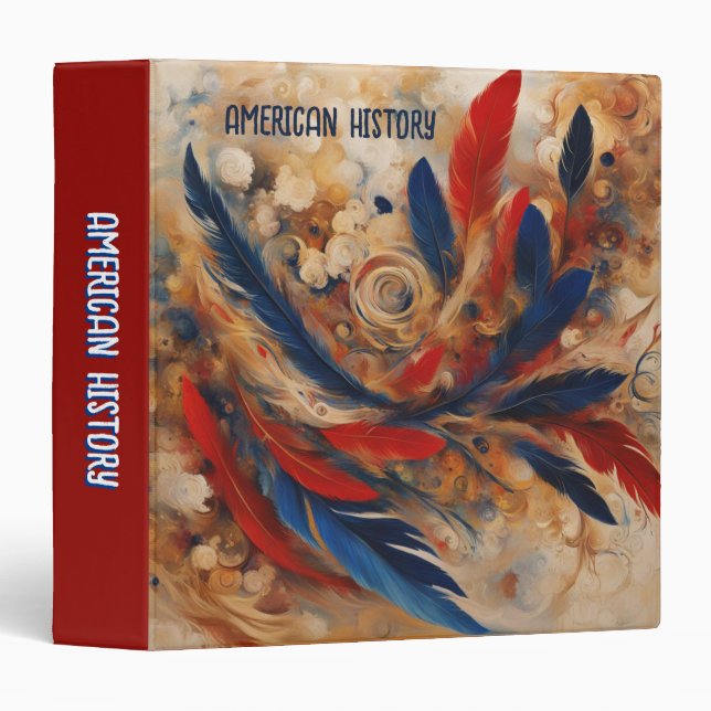 Freedom’s Plume – Feather Art 3 Ring Binder (Front/Spine)