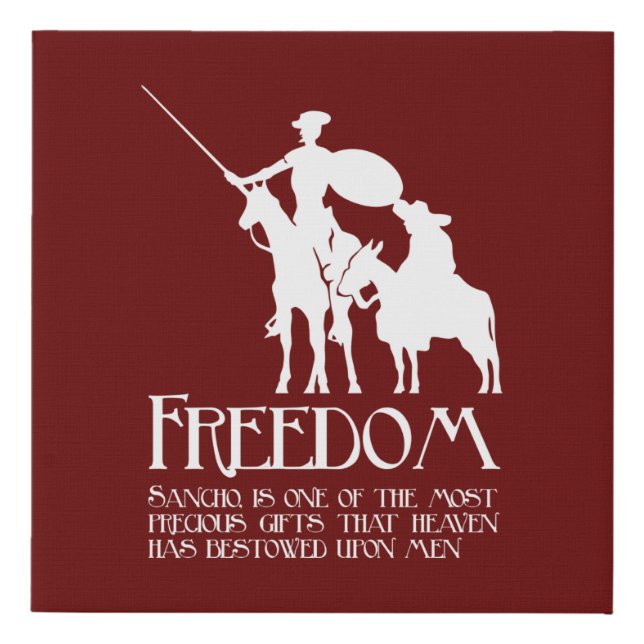 Freedom, Sancho Faux Canvas Print (Front)