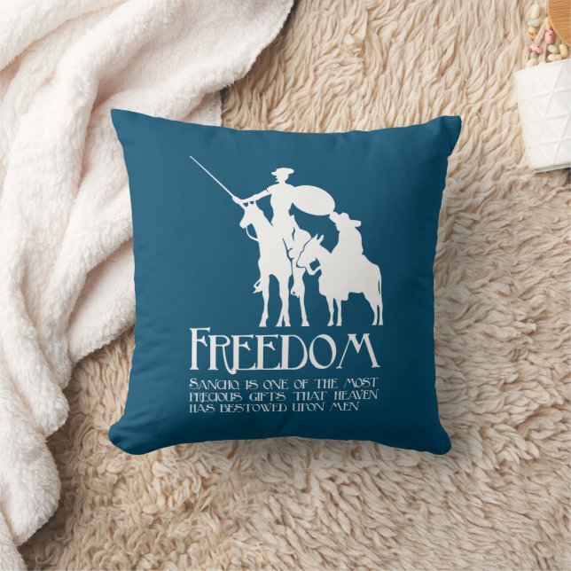 Freedom, Sancho Throw Pillow (Blanket)