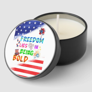 Freedom Scented Lies In Being Bold Mini Candle Favors