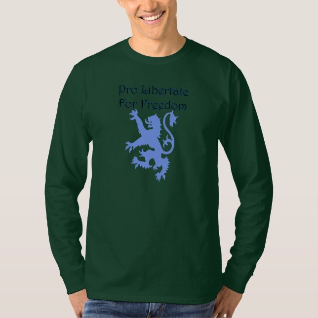 Freedom Scotland Wallace Motto Lion T-Shirt (Front)
