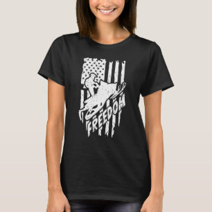 Freedom Sled Extreme Adventure Snowmobiling Gonna T-Shirt