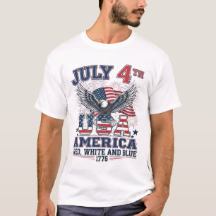 Freedom Soars – Majestic Bald Eagle 4th of July T- T-Shirt