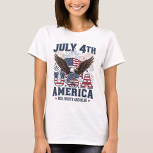 Freedom Soars – Majestic Bald Eagle 4th of July T- T-Shirt