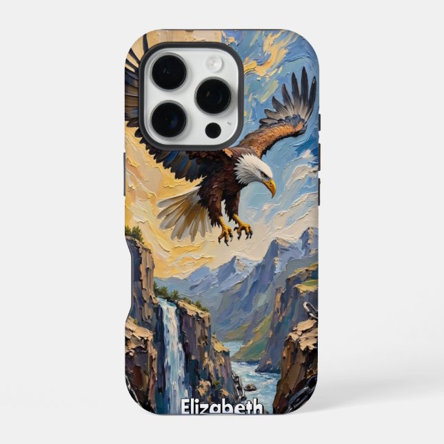 Freedom Soars Over Chained Canyons Iphone Case (Back)