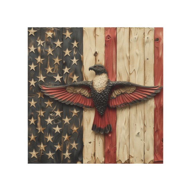 🦅 Freedom Soars 🇺🇸 Wood Wall Art (Front)