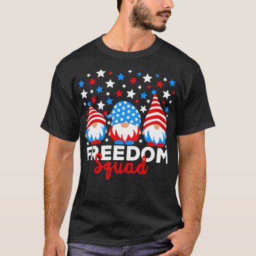 Freedom Squad Red White Blue Gnomes T_Shirt