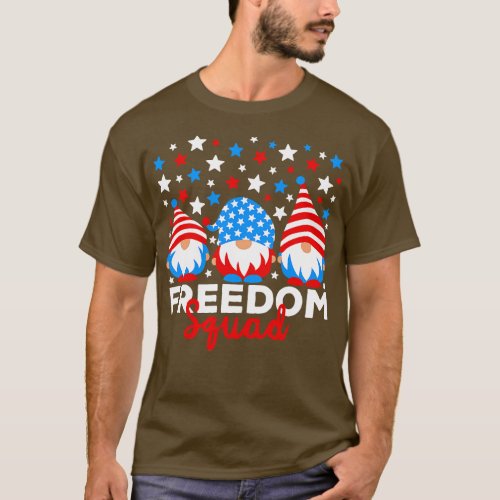 Freedom Squad Red White Blue Gnomes T_Shirt