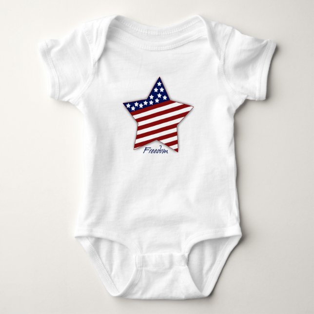 Freedom Star Baby Bodysuit (Front)