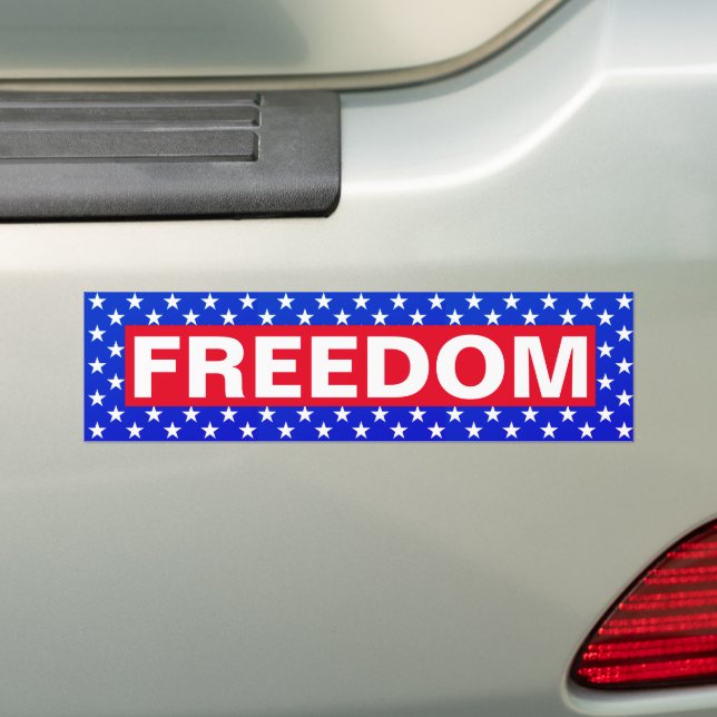 Freedom (stars) Bumper Sticker (On Car)