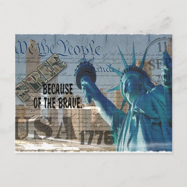 FREEDOM - STATUE OF LIBERTY - WE THE PEOPLE POSTCARD (Front)
