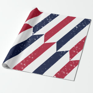 Freedom Steps – Red White & Blue Patriotic Wrapping Paper