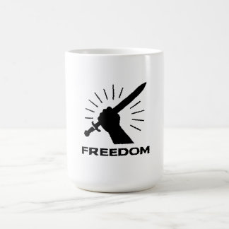 freedom sword graphic coffee mug