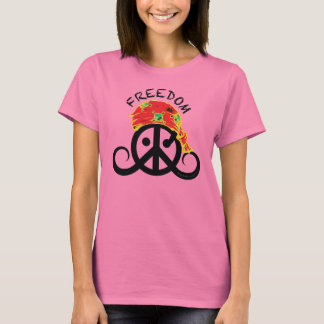 Freedom T-shirt (women's ringer; pirate bandana ;)