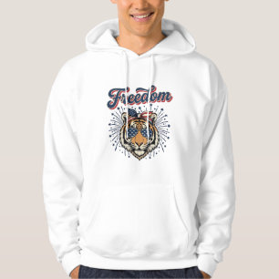Freedom Tiger Patriotic Vintage Engraving Shirt_1 Hoodie
