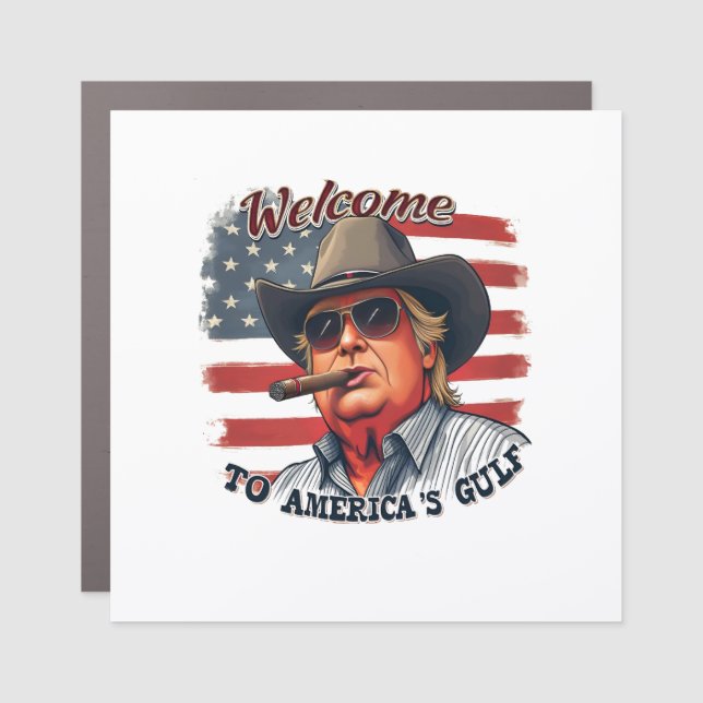 Freedom to American’s Gulf American Trump  Car Magnet (Front)