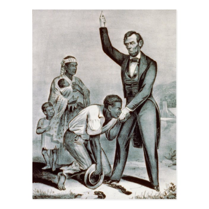 Freedom to the Slaves, Abraham Lincoln Postcard