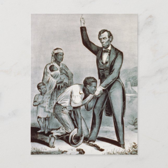 Freedom to the Slaves with Abraham Lincoln Postcard (Front)