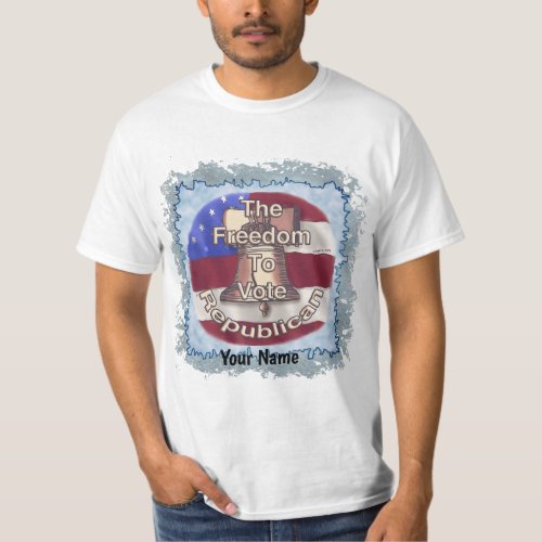 Freedom To Vote Republican custom name t_shirt