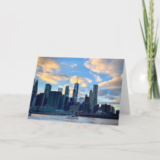 Freedom Tower from Brooklyn Bridge Park, NYC Card