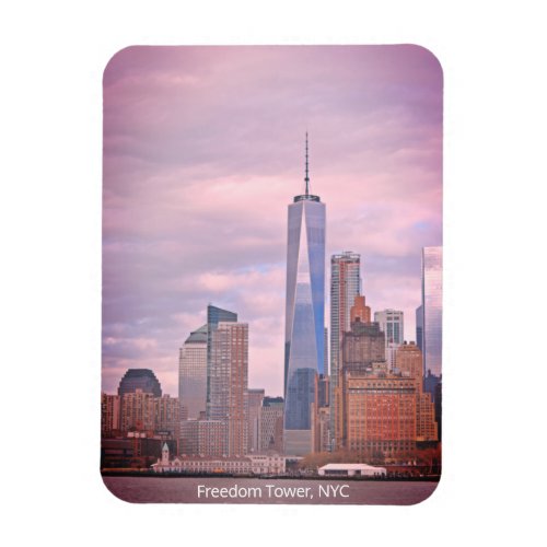 Freedom Tower from Staten Island Ferry NYC Postcar Magnet