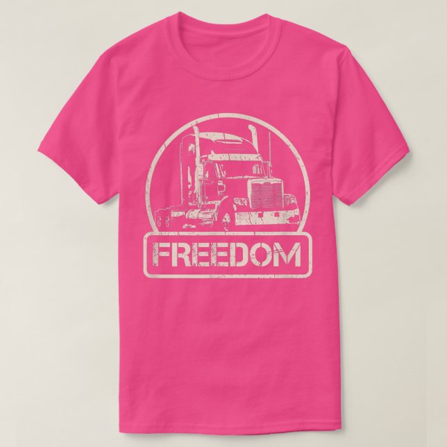 FREEDOM TRUCK CONVOY TRUCKER PROTEST DESIGN BLOCKA T-Shirt (Design Front)