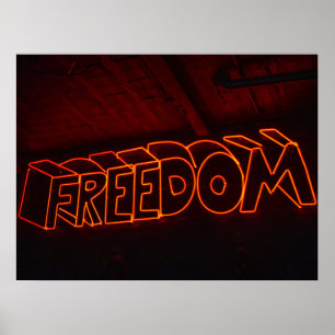 Freedom Typographic Image Word Text Art Poster