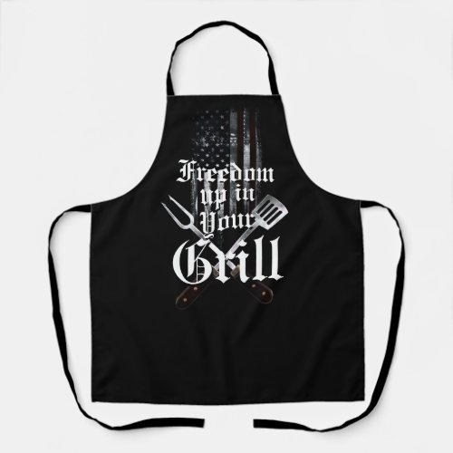 FREEDOM UP IN YOUR GRILL American Flag Apron