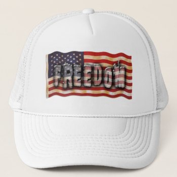 Freedom Usa American Flag Hat by Method77 at Zazzle