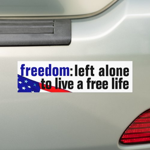 Freedom v2 flag  Bumper Sticker