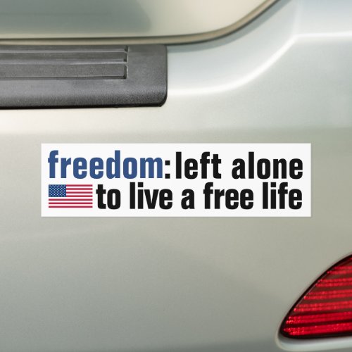 Freedom v3 flag  Bumper Sticker