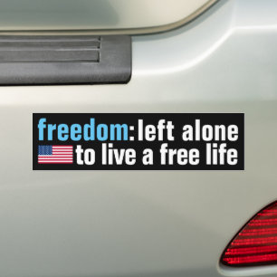 Freedom (v.3 flag, dark)  Bumper Sticker