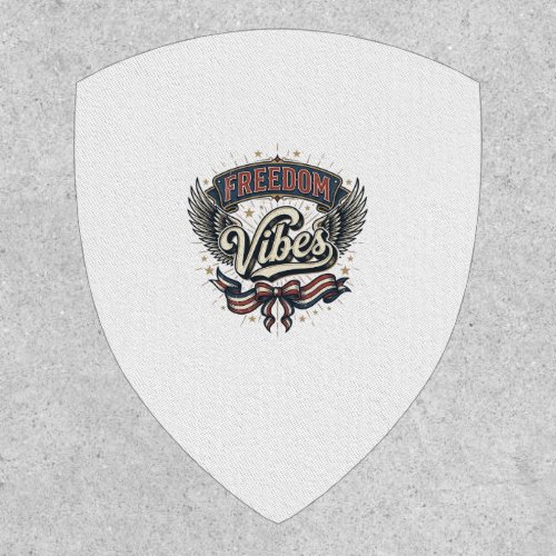 Freedom Vibes Vintage Patriotic T-Shirt Design_1 Patch