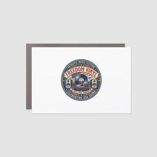 Freedom Vinyl Patriotic Patriotic Vinyl Record Mus Car Magnet