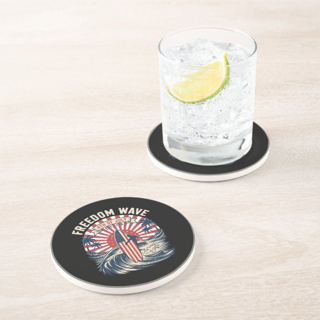 Freedom Wave 4th Of July Coaster (Side)