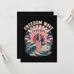 Freedom Wave 4th Of July Invitation