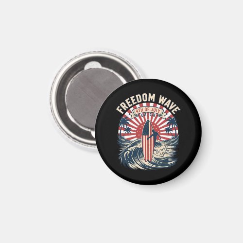 Freedom Wave 4th Of July Magnet