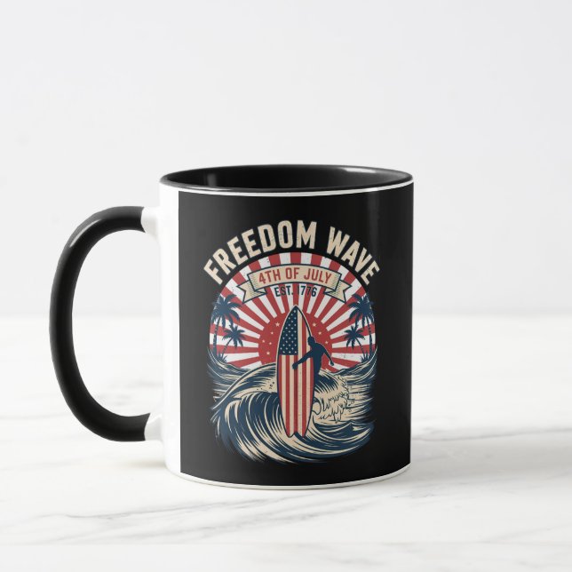 Freedom Wave 4th Of July Mug (Left)
