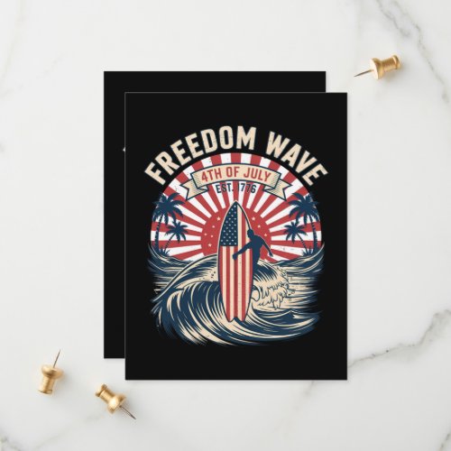 Freedom Wave 4th Of July Save The Date