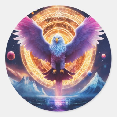 Freedom Wings Crystal Eagle Icon Stickers