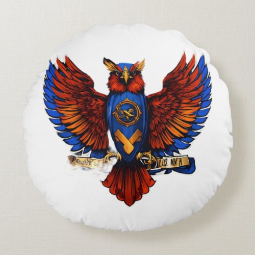 Freedom Wings Unleash Your Patriotic Style with B Round Pillow