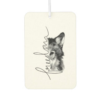 Freedom Wolf Minimal Line Art - Air Freshener