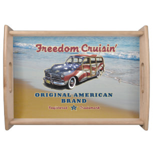 Freedom Woody Hawaiian Beach Serving Tray
