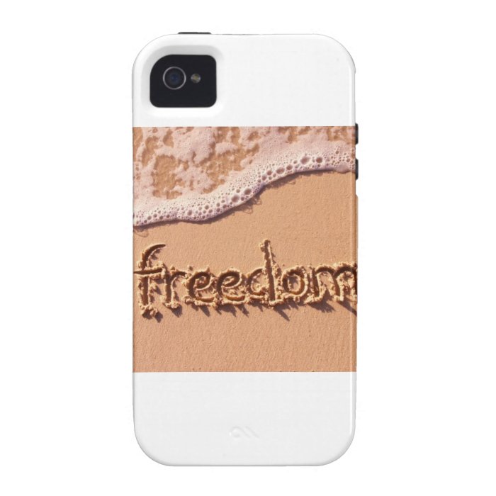 Freedom Written Within the Sand Among The Waves Vibe iPhone 4 Cases