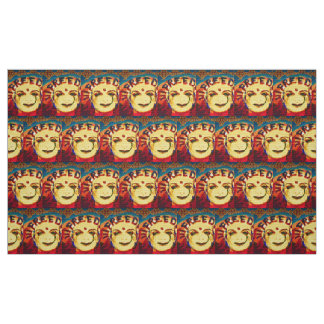 Freedom Yellow smiley face Fabric