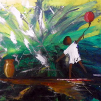 freedome painting postcard