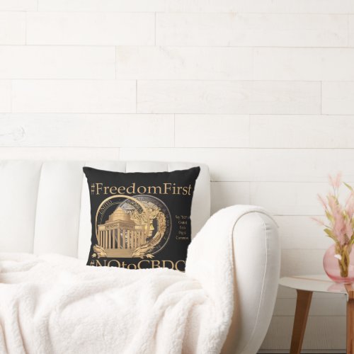 FreedomFirst Liberty Wallet_ Embrace Freedom Throw Pillow