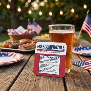 Freedomprazole Funny 4th of July Coasters