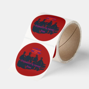 Freedom's Defenders blood red Classic Round Sticker